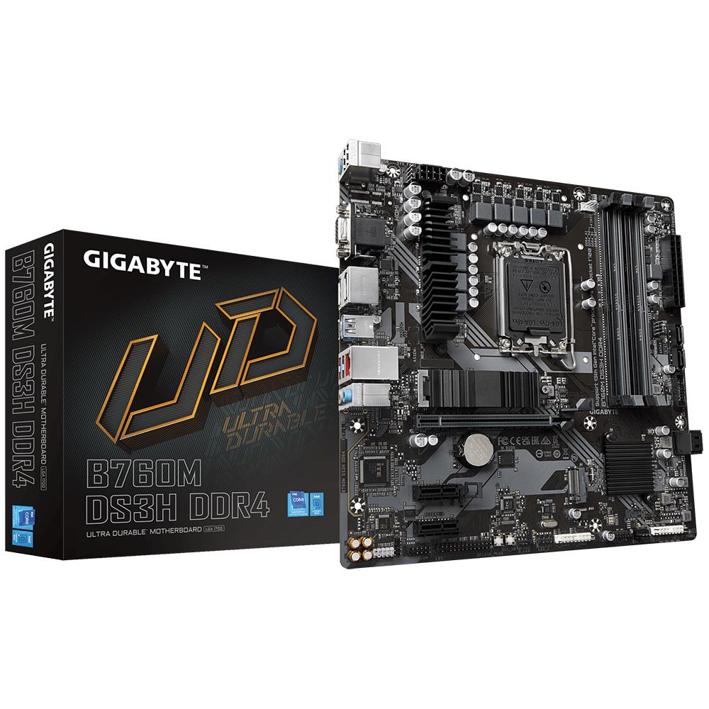 Mainboard|GIGABYTE|Intel B760 Express|LGA1700|Micro-ATX|Memory DDR4|Memo...