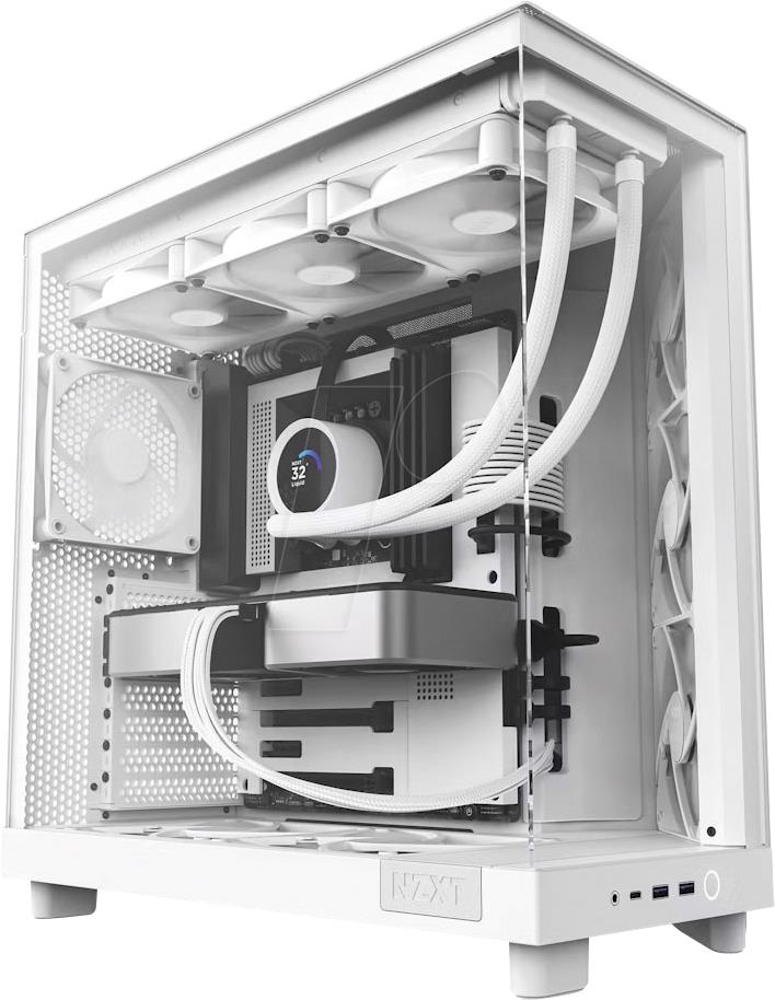 Case|NZXT|H6 Flow|MidiTower|Not included|ATX|MicroATX|MiniITX|Colour Whi...