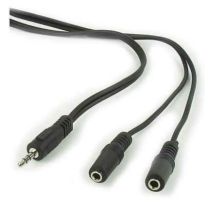 KAABEL AUDIO SPLITTER 3.5MM/5M BLACK CCA-415 GEMBIRD