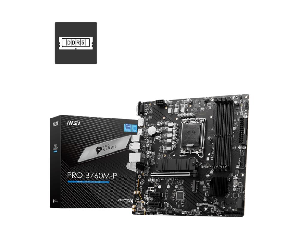 Mainboard|MSI|Intel B760 Express|LGA1700|Micro-ATX|Memory DDR5|Memory sl...