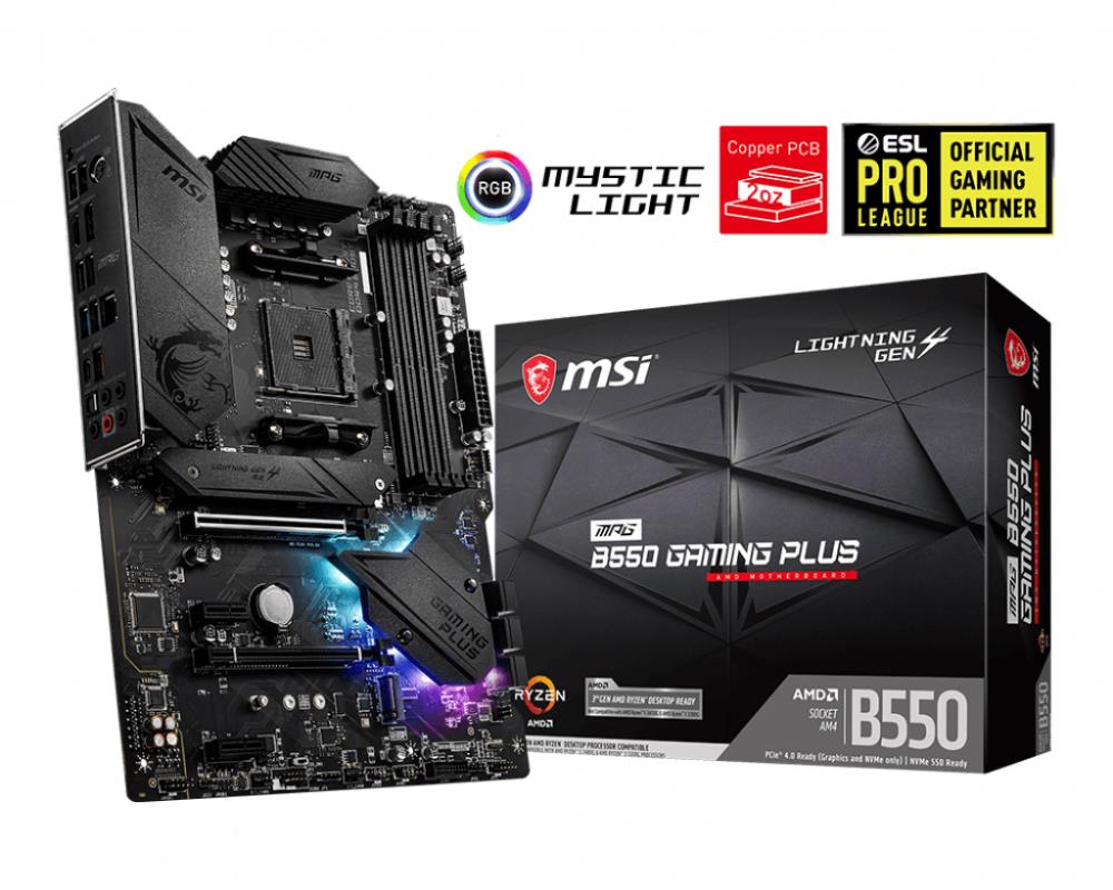 Mainboard|MSI|AMD B550|SAM4|ATX|2xPCI-Express 3.0 1x|1xPCI-Express 3.0 4...