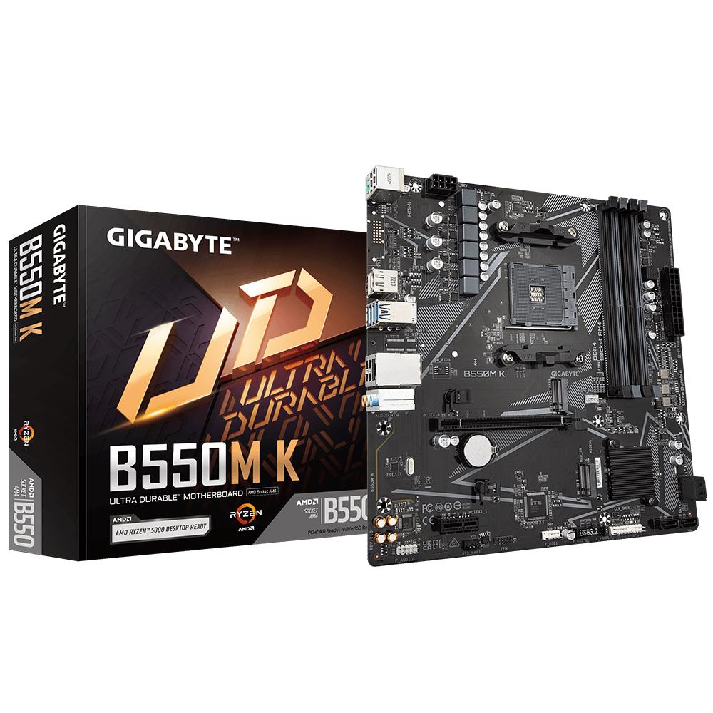 Emaplaat|GIGABYTE|AMD B550|SAM4|Micro-ATX|Memory DDR4|Memory slots 4|1x&...