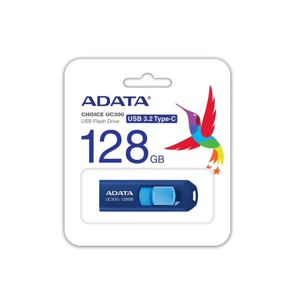 MÄLUPULK FLASH USB-C 128GB/ACHO-UC300-128G-RNB/BU ADATA