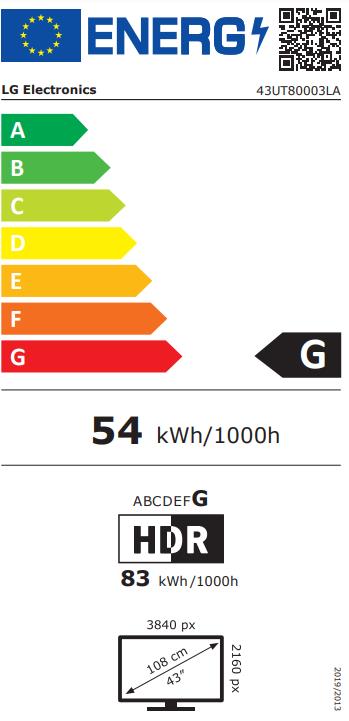 Televiisor|LG|43″|4K/Smart|3840×2160|webOS|43UT80003LA