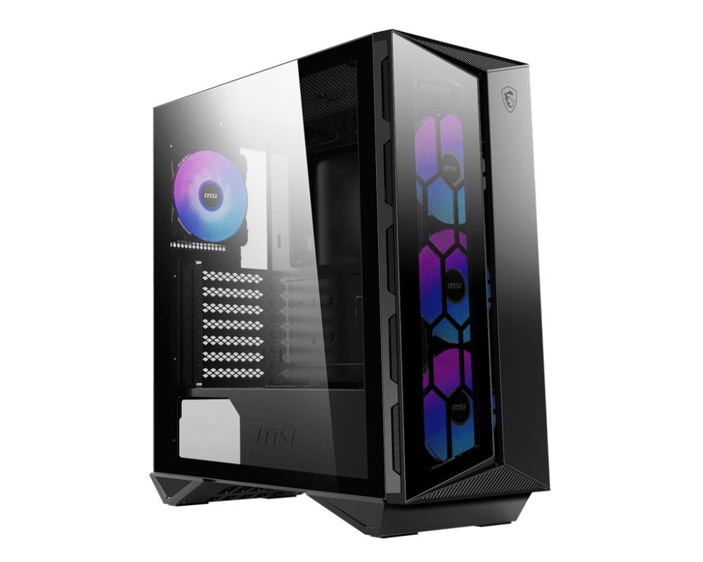 Case|MSI|MPG GUNGNIR 110R|MidiTower|Case product features Transparent pa...