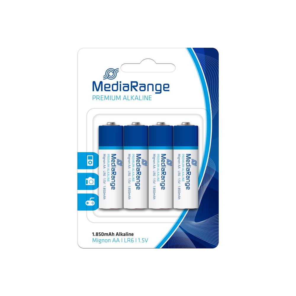 BATTERY ALKALINE AA 1.5V/4PCS MRBAT104 MEDIARANGE