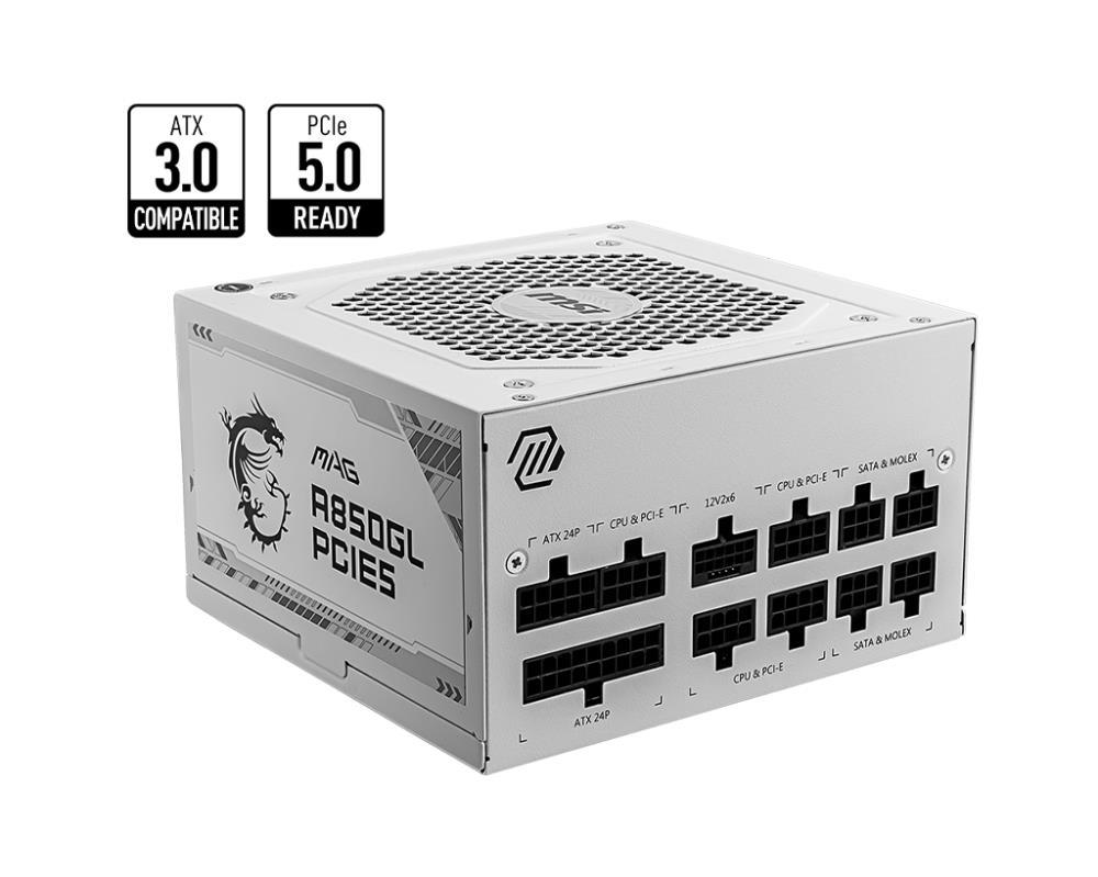 Toiteplokk|MSI|850 Watts|Efficiency 80 PLUS GOLD|PFC Active|MAGA850GLP&#...