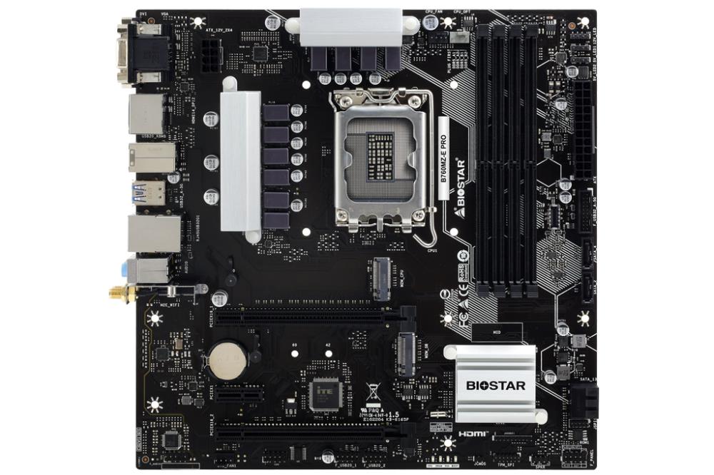 Emaplaat|BIOSTAR|Intel B760 Express|LGA1700|Micro-ATX|Memory DDR5|Memor&...