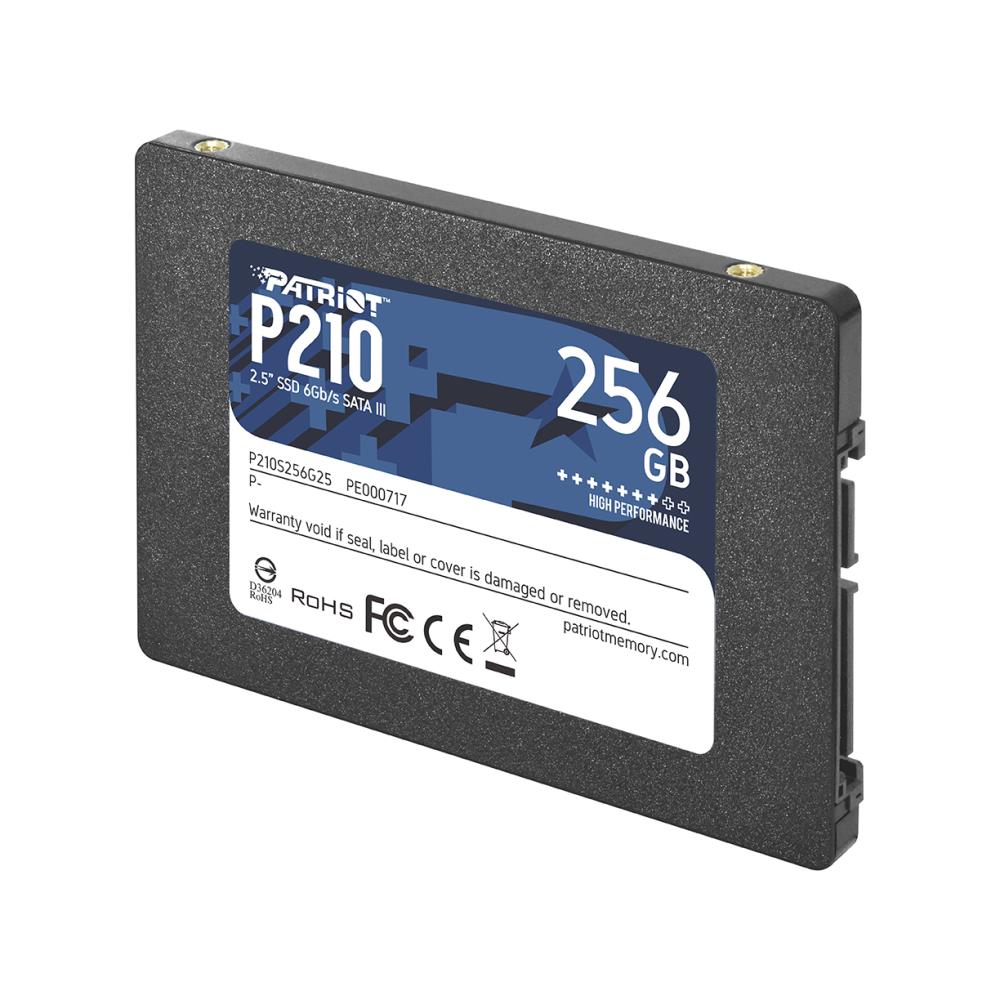 SSD|PATRIOT|P210|256GB|SATA 3.0|Write speed 400 MBytes/sec|Read speed 500 MBytes/sec|2,5″|TBW 120 TB|P210S256G25