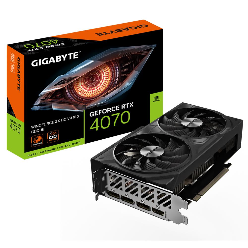 Videokaart|GIGABYTE|NVIDIA GeForce RTX 4070|12 GB|GDDR6|192 bit|PCIE &#8...