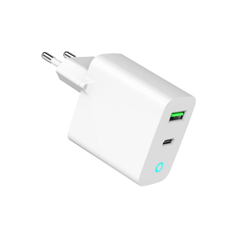 CHARGER USB 20W 2PORT/TA-UC-PDQC20L-W-01 GEMBIRD