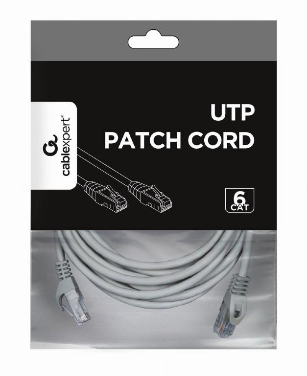 PATCH KAABEL CAT6 UTP 5M/GREY PP6U-5M GEMBIRD