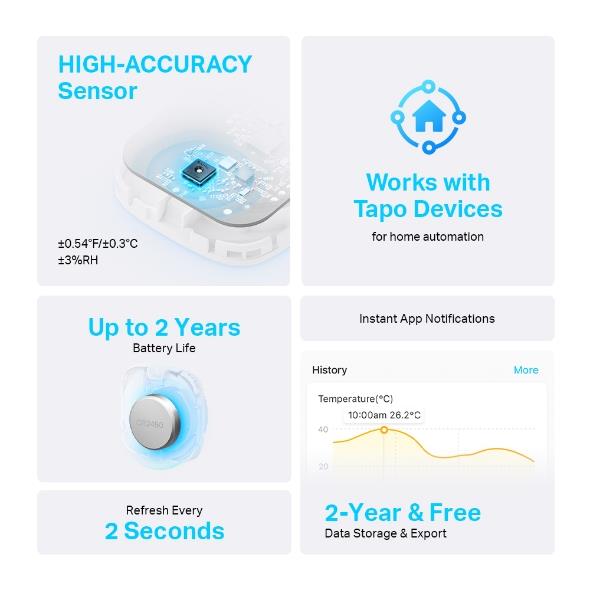 SMART HOME TEMPERATURE&HUMIDIT/SENSOR TAPO T310 TP-LINK