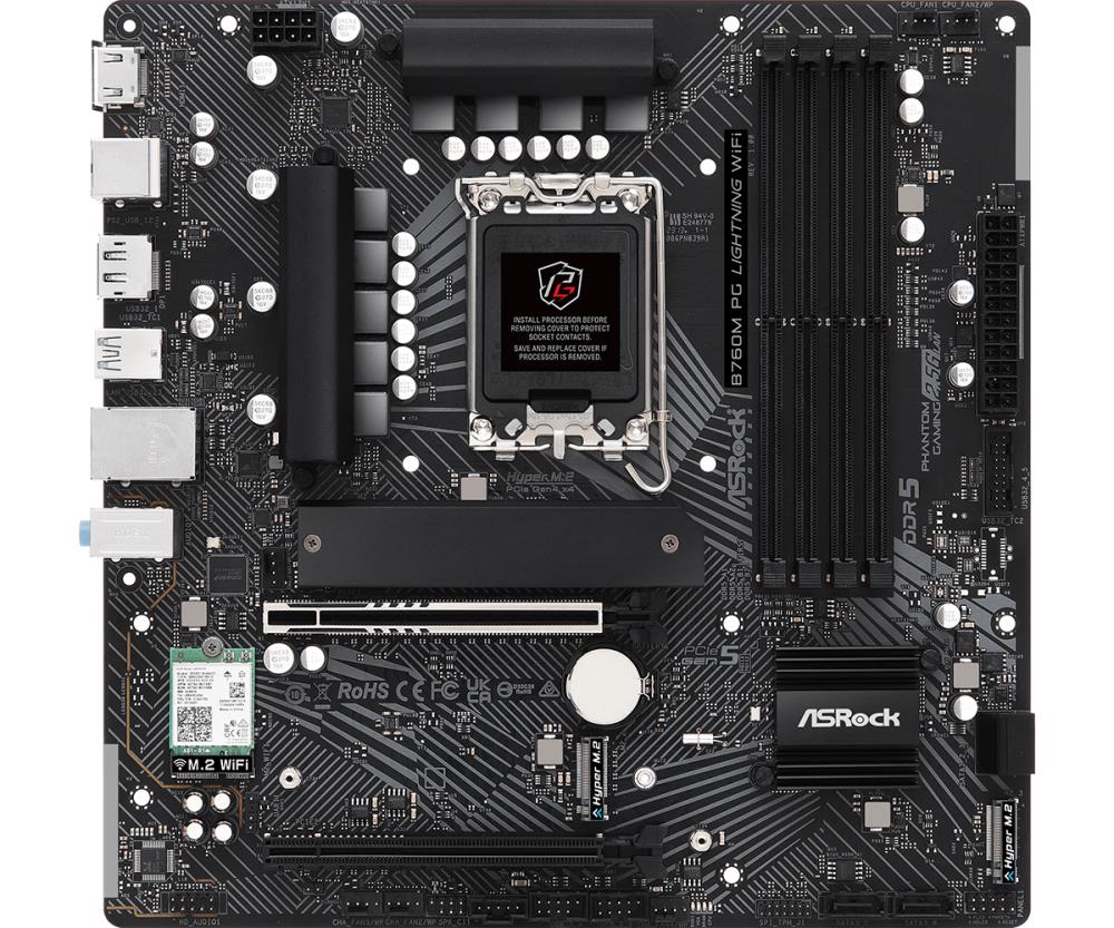 Emaplaat|ASROCK|Intel B760 Express|LGA1700|Micro-ATX|Memory DDR5|Memory&...