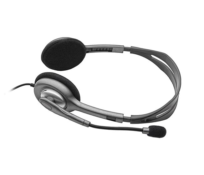 HEADSET STEREO H111/GREY 981-000593 LOGITECH