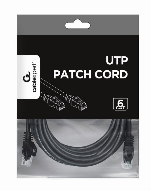 PATCH KAABEL CAT6 UTP 5M/BLACK PP6U-5M/BK GEMBIRD