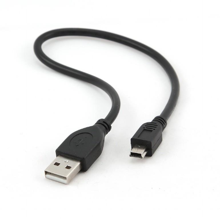 KAABEL USB2 AM-MINI 30CM BLACK/CCP-USB2-AM5P-1 GEMBIRD