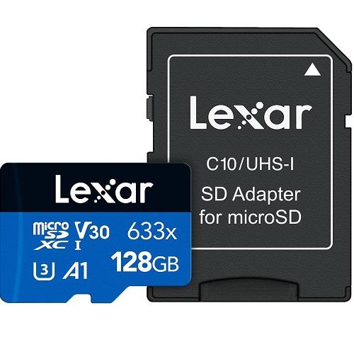 MÄLUKAART SDXC 128GB UHS-I/W/ADAPTER LSDMI128BB633A LEXAR