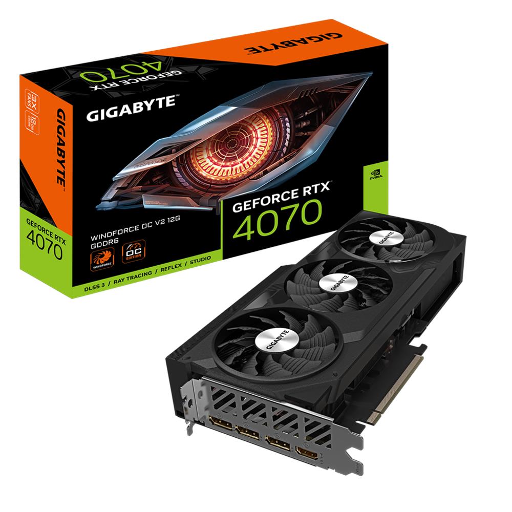 Videokaart|GIGABYTE|NVIDIA GeForce RTX 4070|12 GB|GDDR6|192 bit|PCIE &#8...