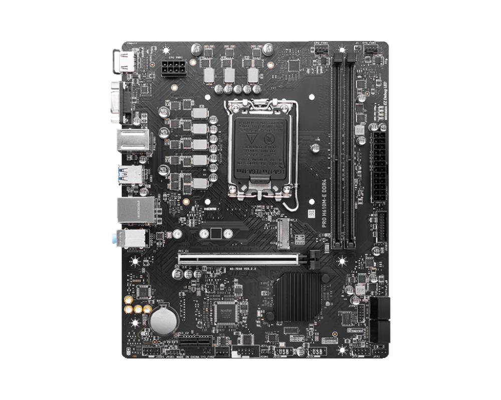 Mainboard|MSI|Intel H610|LGA1700|MicroATX|Memory DDR4|Memory slots 2|1xP...