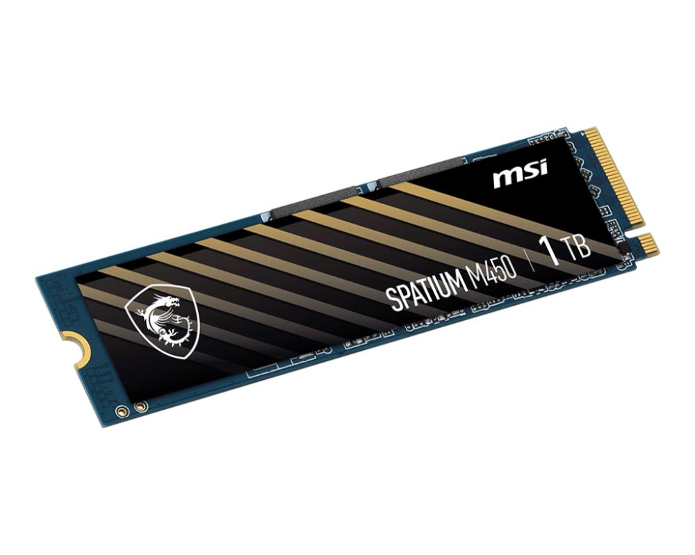SSD|MSI|SPATIUM M450|1TB|M.2|PCIe Gen4|NVMe|3D NAND|Write speed 3000 MBy...