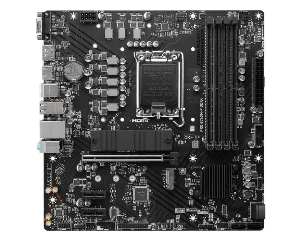 Mainboard|MSI|Intel B760 Express|LGA1700|Micro-ATX|Memory DDR4|Memory sl...