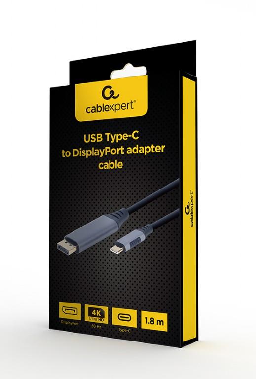 KAABEL USB-C TO DP 1.8M/GREY CC-USB3C-DPF-01-6 GEMBIRD