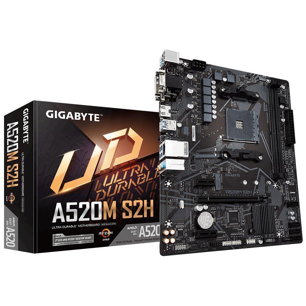 Emaplaat|GIGABYTE|AMD A520|SAM4|Micro-ATX|Memory DDR4|Memory slots 2|2x&...