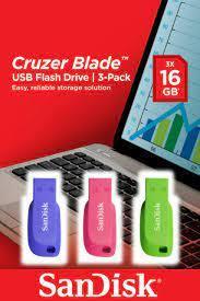 MEMORY DRIVE FLASH USB2 16GB/3PCS SDCZ50C-016G-B46T SANDISK