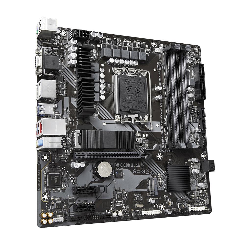 Mainboard|GIGABYTE|Intel B760 Express|LGA1700|Micro-ATX|Memory DDR4|Memo...