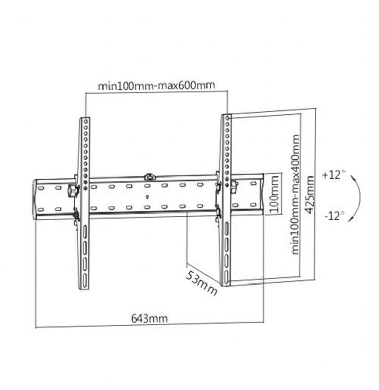 Televiisor ACC WALL MOUNT 37-70″/WM-70T-02 GEMBIRD