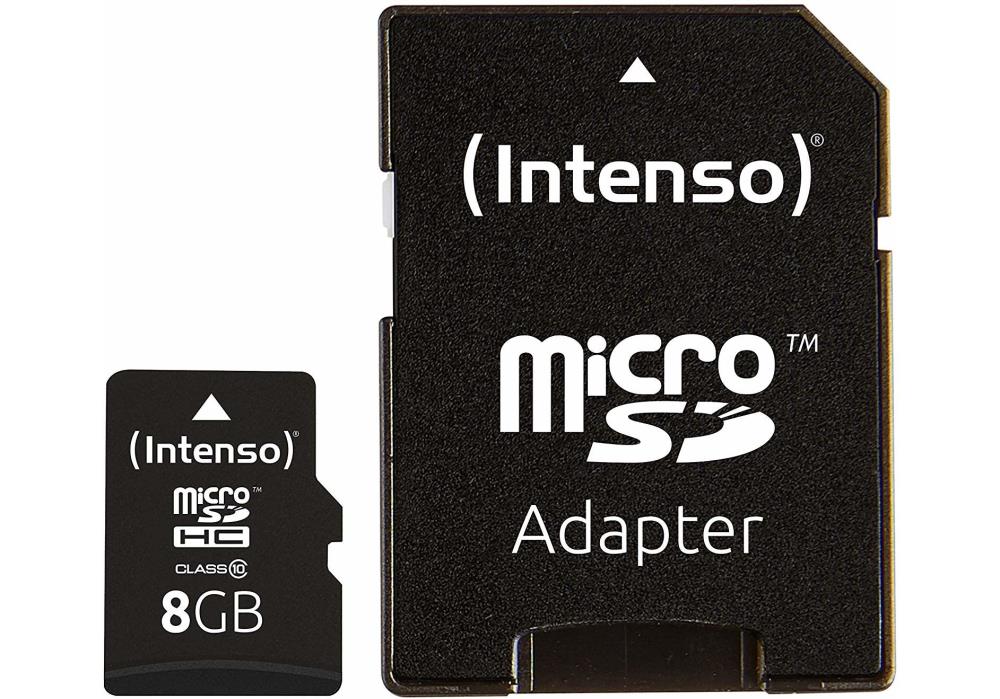 MEMORY MICRO SDHC 8GB C10/W/ADAPTER 3413460 INTENSO