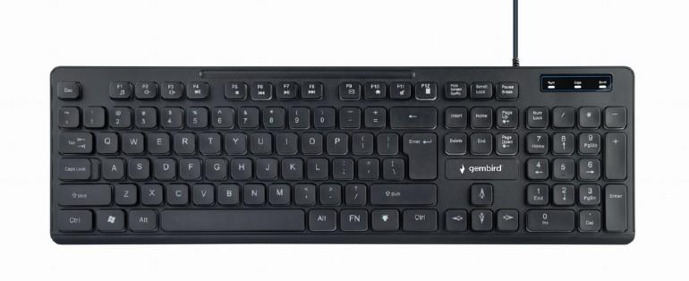 KEYBOARD MULTIMEDIA USB ENG/BLACK KB-UML-02 GEMBIRD