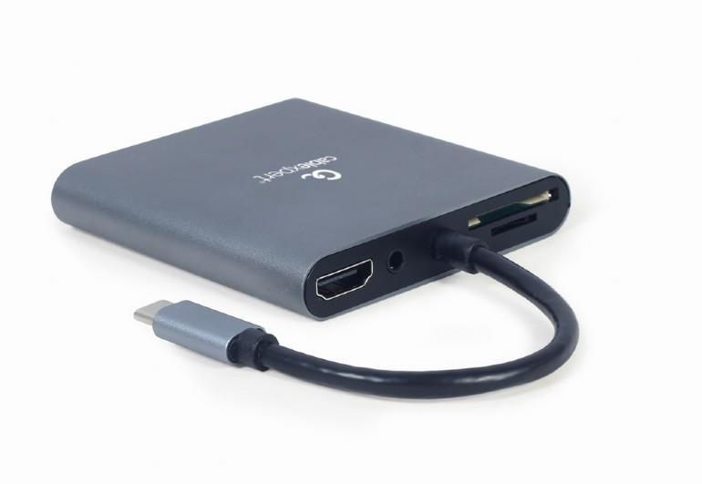 I/O ADAPTER USB-C TO HDMI/USB3/6IN1 A-CM-COMBO6-01 GEMBIRD