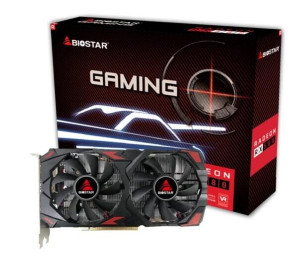 Videokaart|BIOSTAR|AMD Radeon RX 580|8 GB|GDDR5|256 bit|PCIE 3.0 16x|...