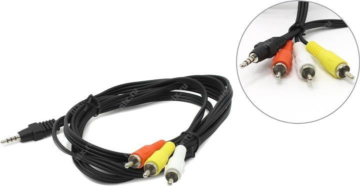 KAABEL AUDIO 3.5MM 4PIN TO 3RCA/AV 2M CCA-4P2R-2M GEMBIRD