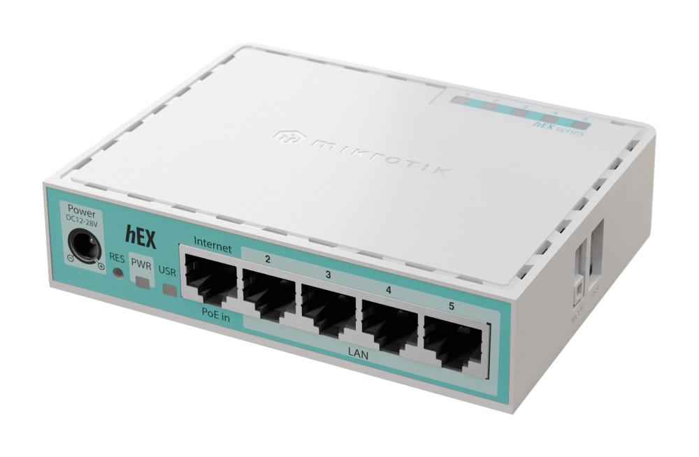 NET Ruuter 10/100/1000M 5P HEX/E50UG MIKROTIK