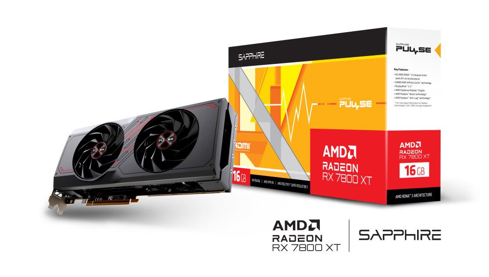 Videokaart|SAPPHIRE|AMD Radeon RX 7800 XT|16 GB|GDDR6|256 bit|PCIE 4&#82...