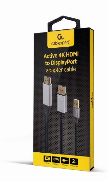 I/O ADAPTER HDMI TO DP/BLACK A-HDMIM-DPM-01 GEMBIRD