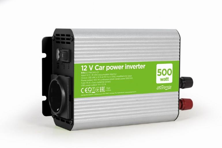 POWER INVERTER AUTO 12V 500W/EG-PWC500-01 GEMBIRD