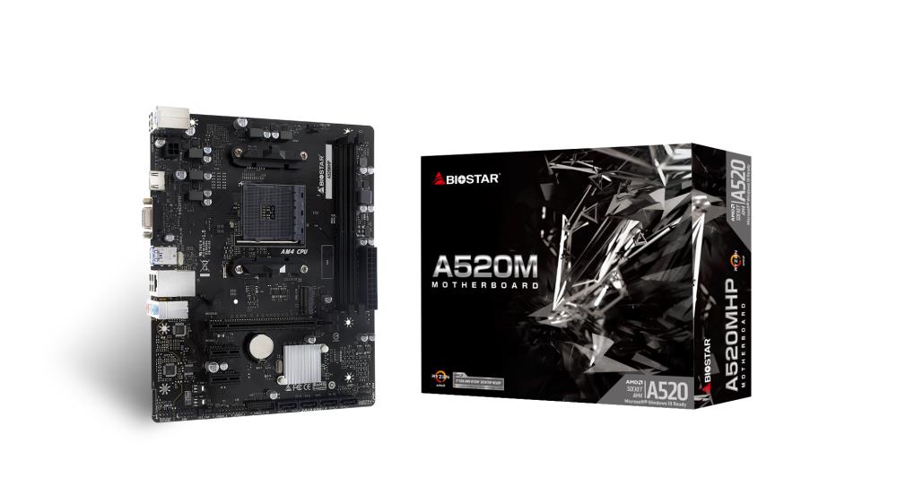 Mainboard|BIOSTAR|AMD A520|SAM4|Micro-ATX|Memory DDR4|Memory slots 2|2xP...