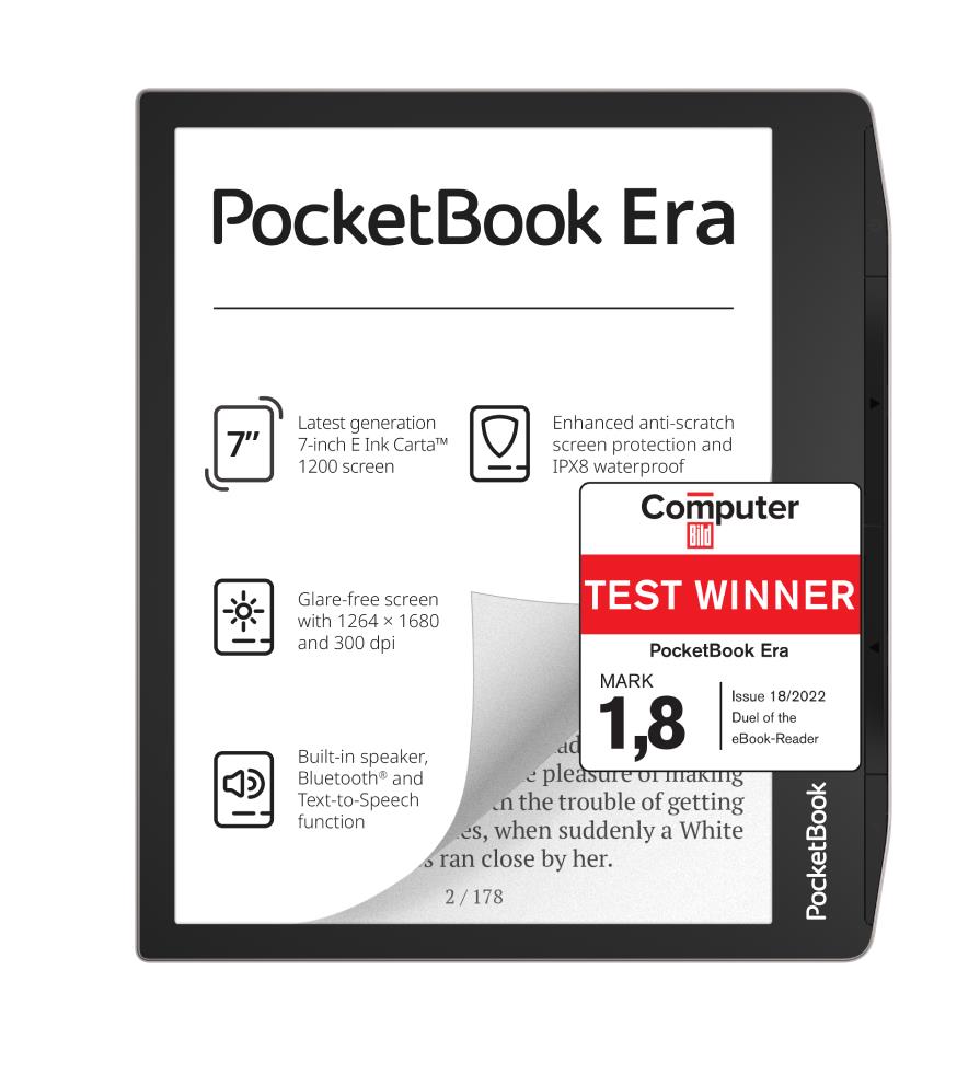 E-Reader|POCKETBOOK|Era|7″|1264×1680|1xUSB-C|Bluetooth|Silver...