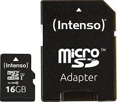 MEMORY MICRO SDHC 16GB UHS-I/W/ADAPTER 3423470 INTENSO