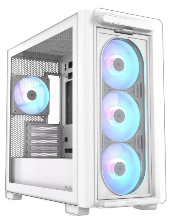 Case|ASUS|A23 PLUS|MidiTower|Case product features Transparent panel|MicroATX|MiniITX|Colour White|A23PLUSTG/ARGBWHITE