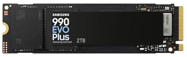 SSD|SAMSUNG|990 EVO Plus|2TB|M.2|PCIe Gen5|NVMe|TLC|Write speed 6300 MBytes/sec|Read speed 7250 MBytes/sec|2.38mm|TBW 1200 TB|MZ-V9S2T0BW