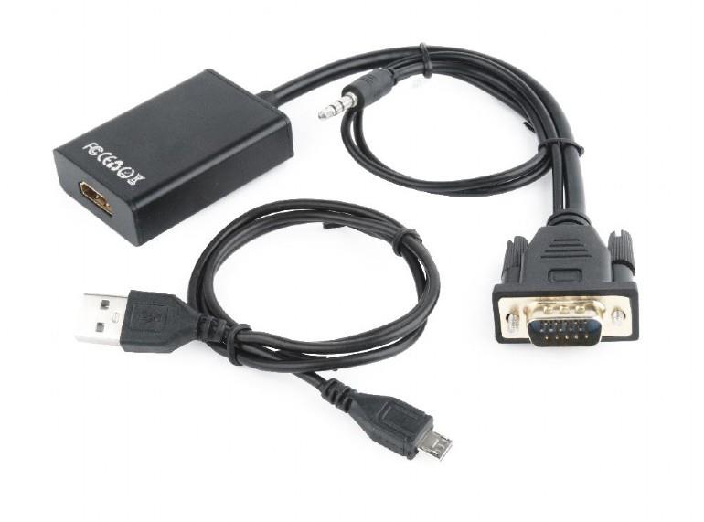 I/O ADAPTER VGA TO HDMI/A-VGA-HDMI-01 GEMBIRD