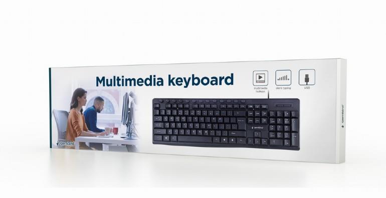 Klaviatuur MULTIMEDIA USB ENG/BLACK KB-UM-107 GEMBIRD