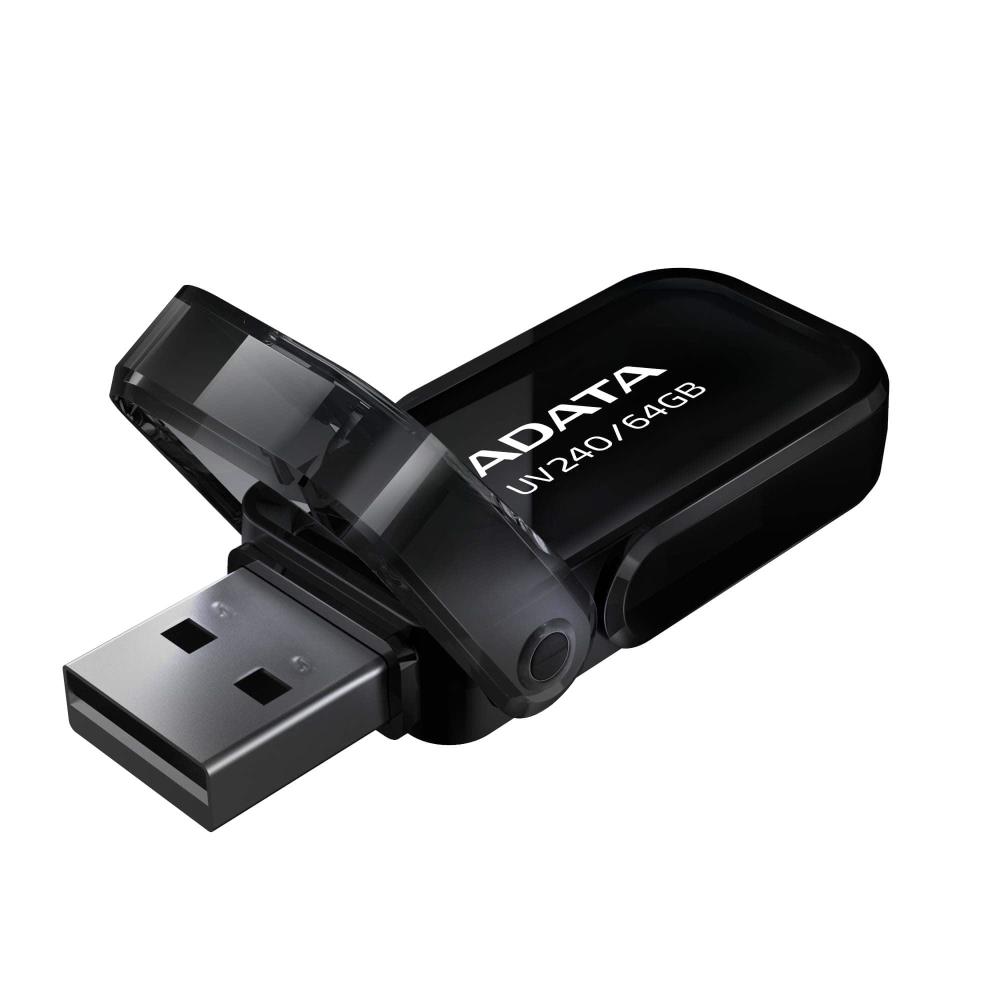 MÄLUPULK FLASH USB2 64GB/BLACK AUV240-64G-RBK ADATA