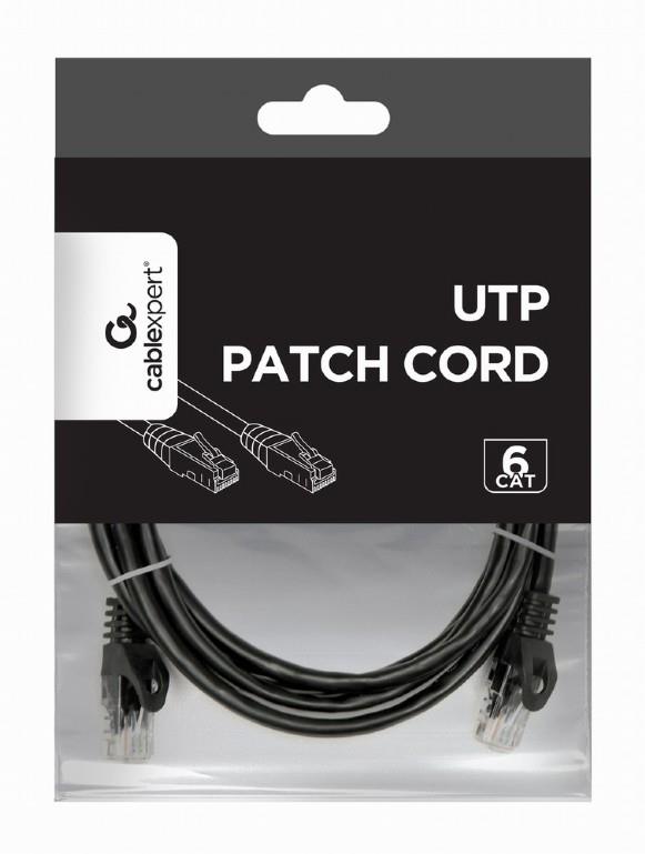 PATCH KAABEL CAT6 UTP 2M/BLACK PP6U-2M/BK GEMBIRD