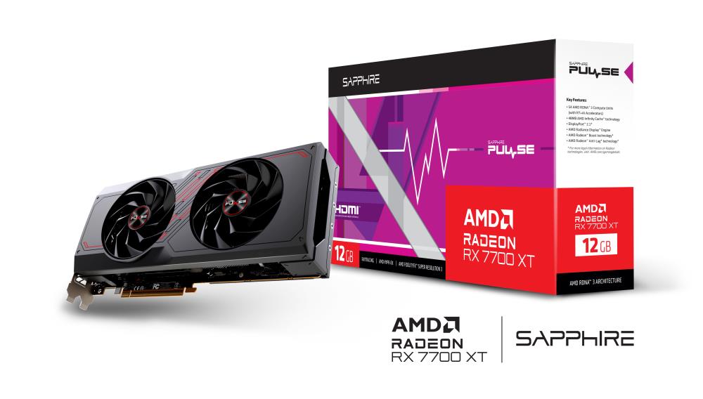 Videokaart|SAPPHIRE|AMD Radeon RX 7700 XT|12 GB|GDDR6|192 bit|PCIE 4….